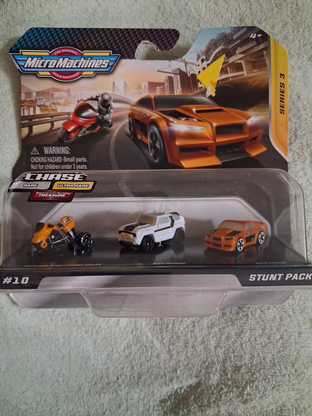 Machine MicroMachines Stunt Pack - Orange & White Vehicles